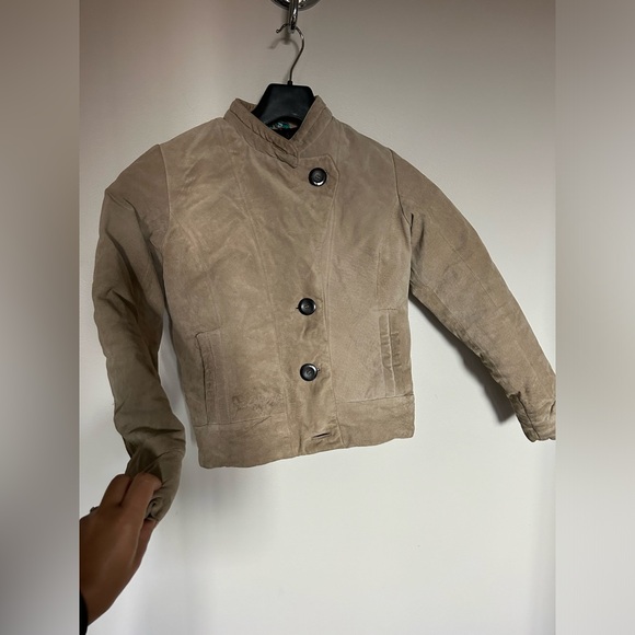 686 insulated Women's Beige Leather Jacket small VERY WARM - Picture 9 of 9